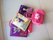 Girls books and bag